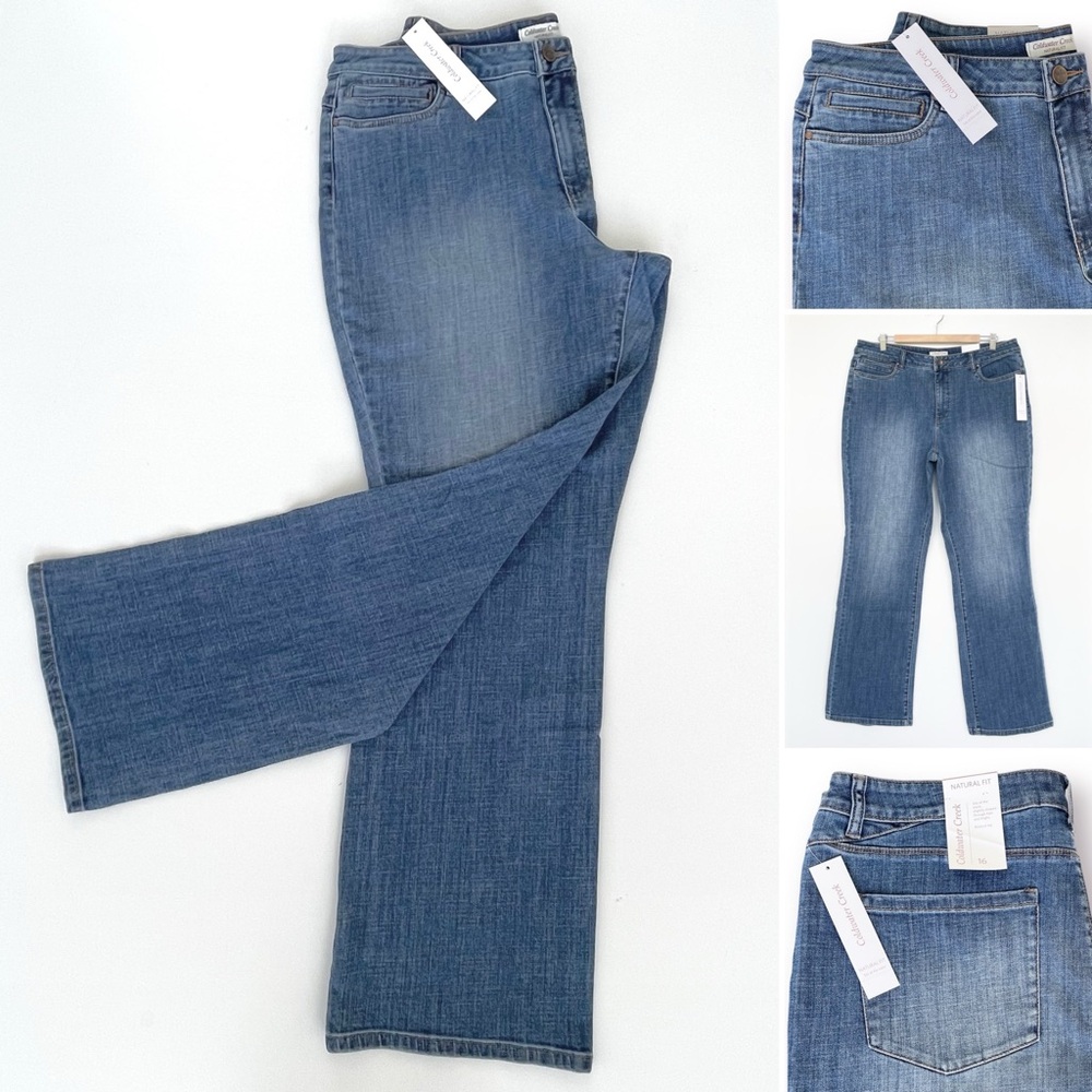 Coldwater Creek Jean Bootcut Natural Fit Medium Wash Sit at Waist Stretch